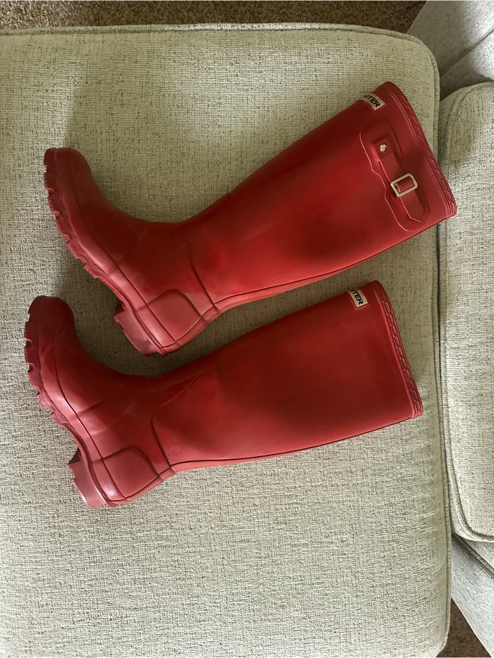 Hunter Tall Rain Boots in Red